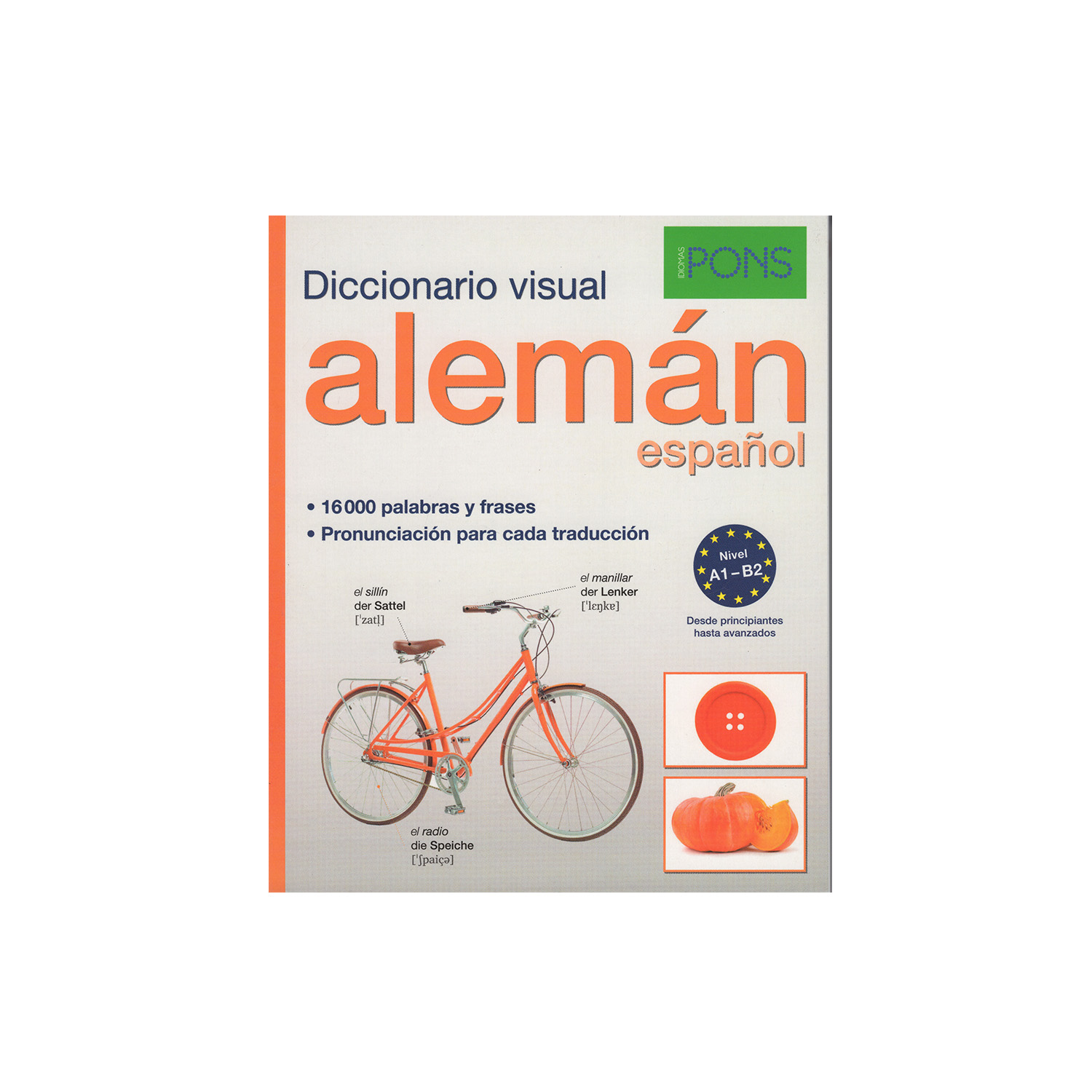 Foto 2 | Diccionario Visual Alemán-Español Pons Rústica color Anaranjado