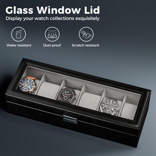 Foto 3 | Estuche Procase Negro para Relojes-Venta Internacional