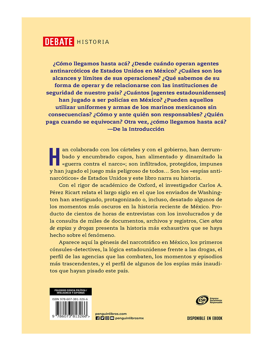 Foto 2 | Cien Años de Espías y Drogas - Debate - Carlos A. Pérez Ricart