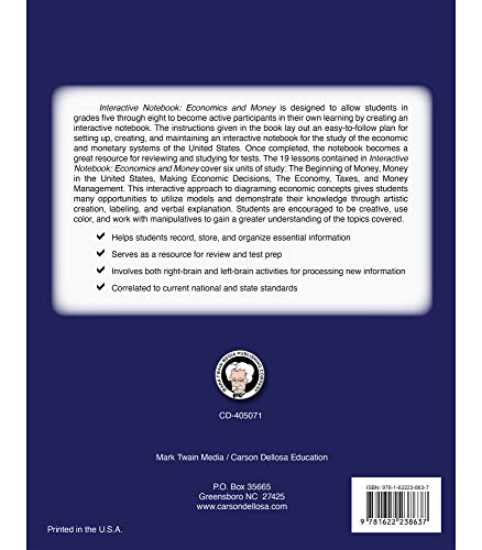 Foto 4 pulgar | Venta Internacional- Libro de Economía y Dinero Libro de Trabajo de Estudios Sociales para Grados 5-8
