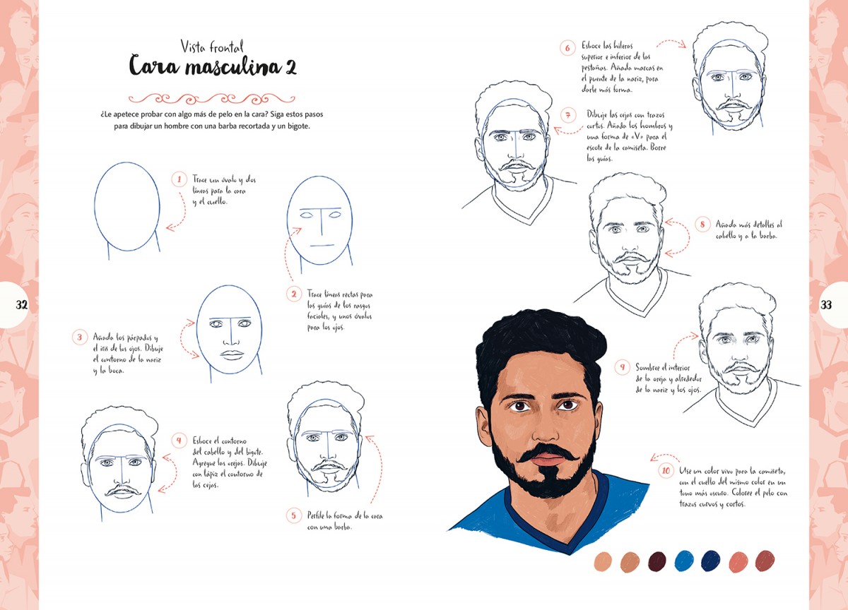 Foto 4 pulgar | Dibujar Personas En 10 Pasosjustin Lecouffe Librero Tapa Blanda