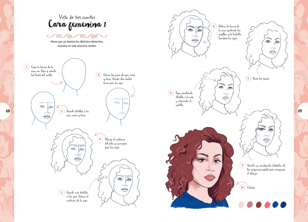 Foto 5 pulgar | Dibujar Personas En 10 Pasosjustin Lecouffe Librero Tapa Blanda