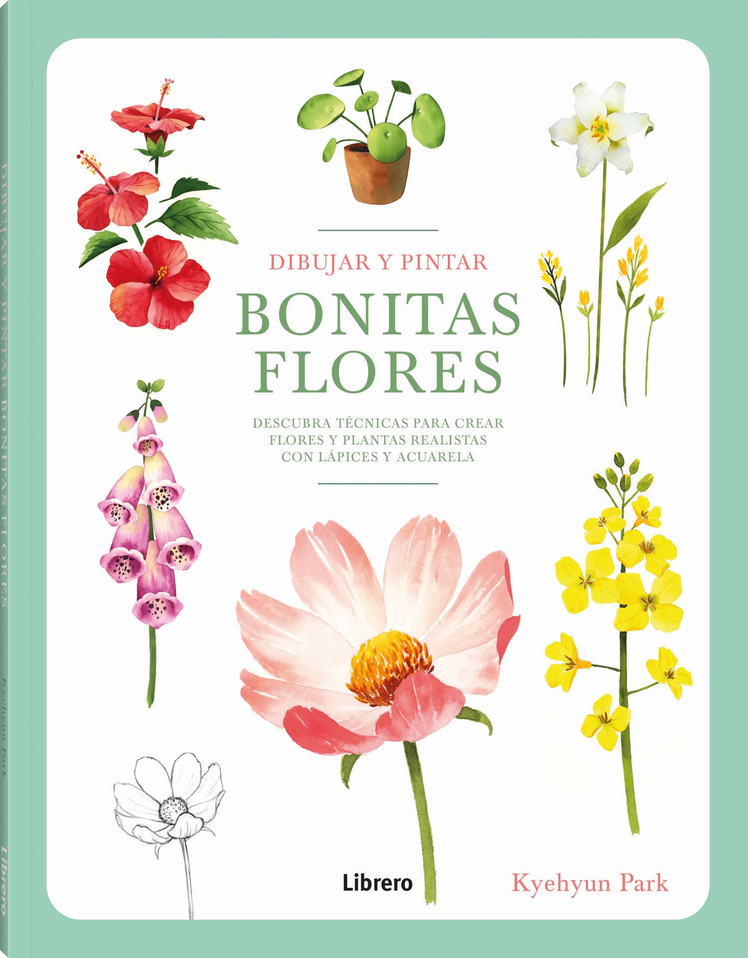 Foto 2 pulgar | Dibujar Y Pintar Bonitas Flores Park Kyehyun Librero Tapa Blanda