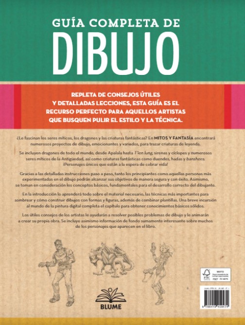 Foto 5 pulgar | Libro Guia Completa De Dibujo. Mitos Y Fantasias Varios Autores Blume Pasta Dura