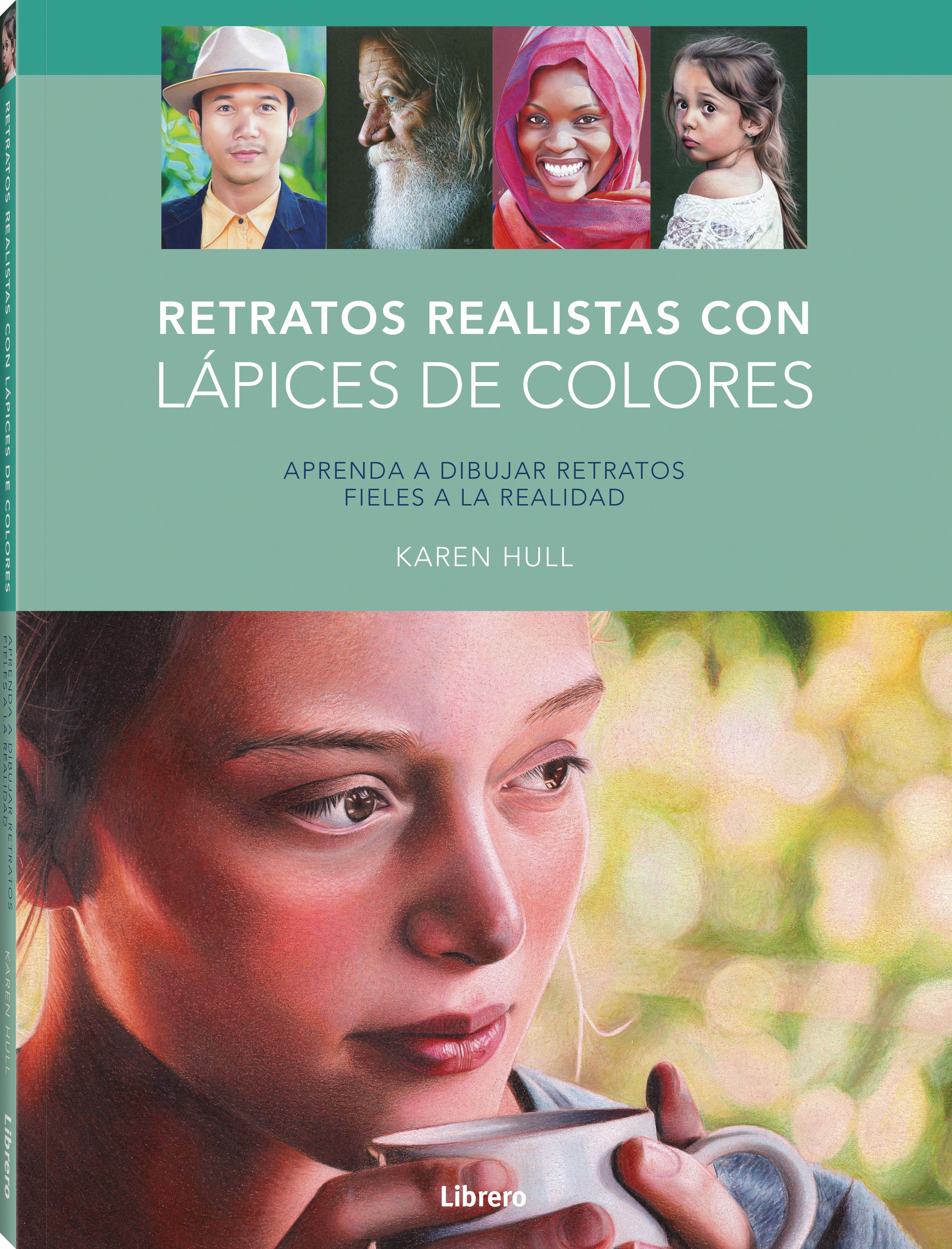 Foto 1 | Retratos Realistas Con Lapices De Color Karen Hull Librero Tapa Blanda