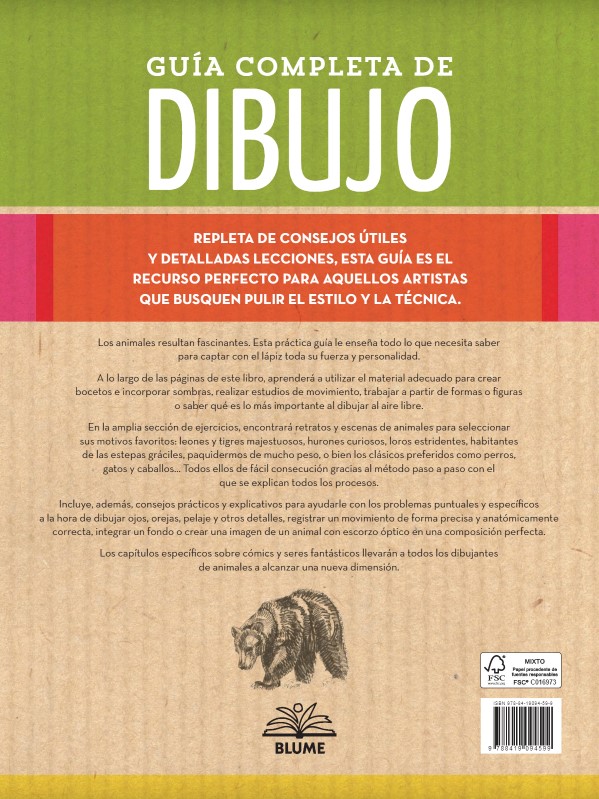 Foto 5 pulgar | Guia Completa De Dibujo. Animales Varios Autores Blume Pasta Dura