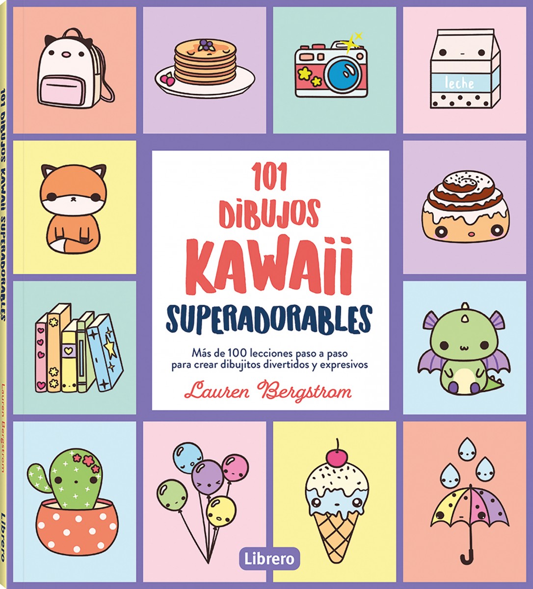 Foto 1 | 101 Dibujos Kawaii Superadorables Lauren Bergstrom Librero Tapa Blanda