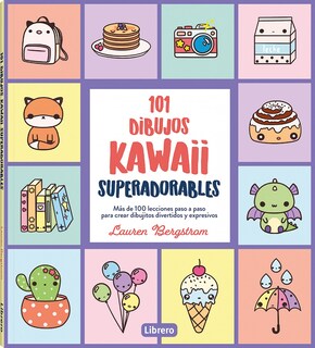Foto 1 | 101 Dibujos Kawaii Superadorables Lauren Bergstrom Librero Tapa Blanda
