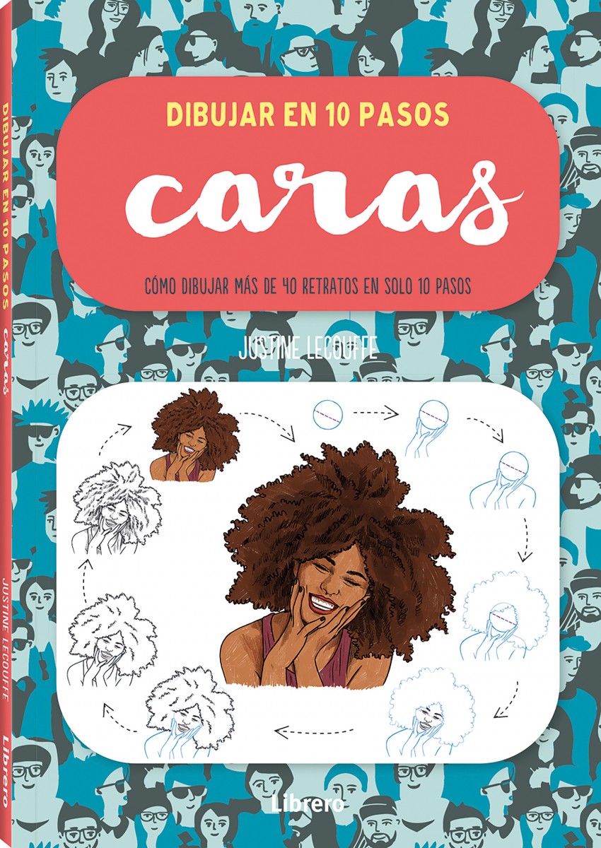 Foto 1 | Dibujar Caras En 10 Pasos Justine Lecouffe Librero Tapa Blanda