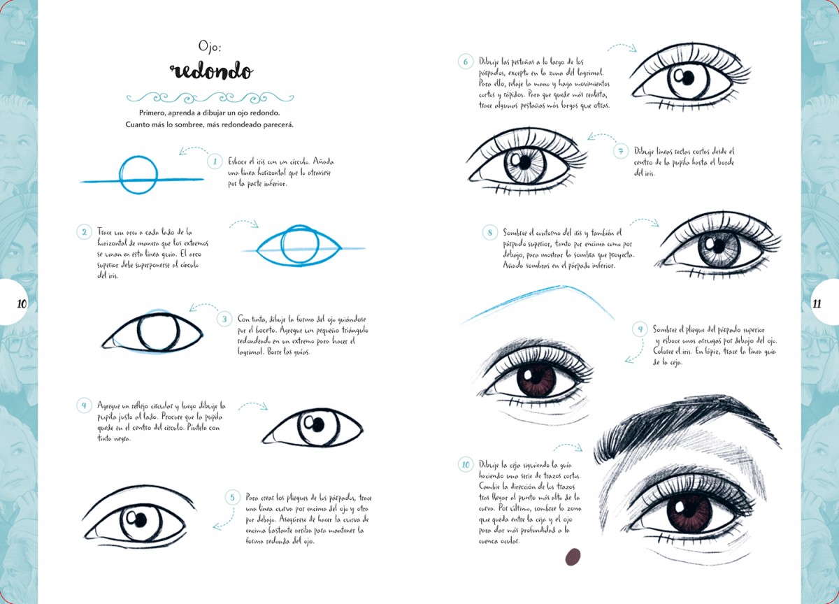 Foto 2 | Dibujar Caras En 10 Pasos Justine Lecouffe Librero Tapa Blanda