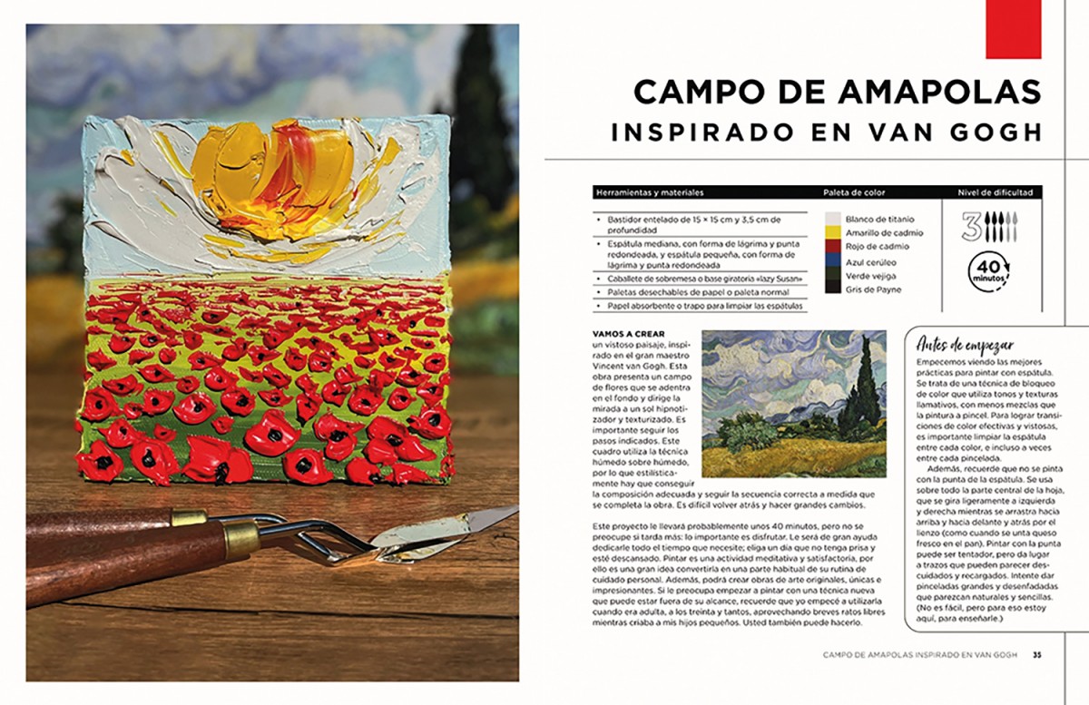 Foto 4 | Pintura Con Espatula Lisa Elley Librero Tapa Blanda