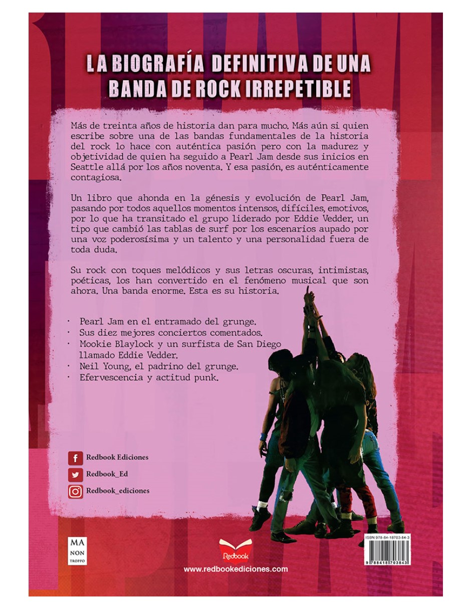 Foto 4 pulgar | Pearl Jam - Biografía Definitiva Eduardo Izquierdo Ma Non Troppo Tapa Blanda