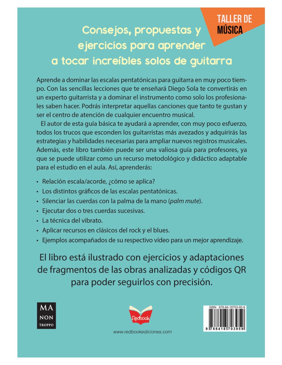 Foto 4 pulgar | Escalas Pentatónicas para Guitarra Diego Sola Ma Non Troppo Tapa Blanda