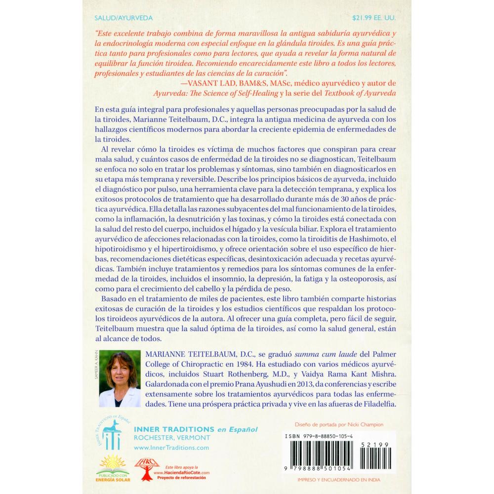 Foto 3 pulgar | Cura La Tiroides Con Ayurveda. Tratamientos Naturales Para Hipotiroidismo, Hipertiroidismo Y La Enfe
