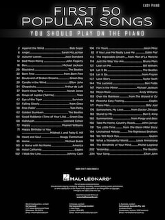 Foto 2 | Reserva Las 50 Primeras Canciones Populares De Hal Leonard Que Deberías Tocar En El Piano - Venta Internacional.