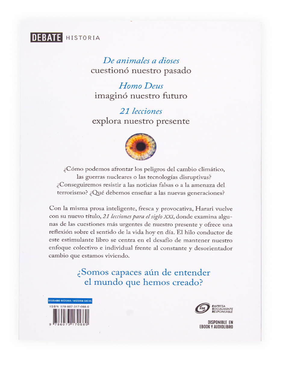 Foto 2 | Libro 21 Lecciones Para El Siglo Xxi Autor Autor Yuval Noah Harari Editorial Debate