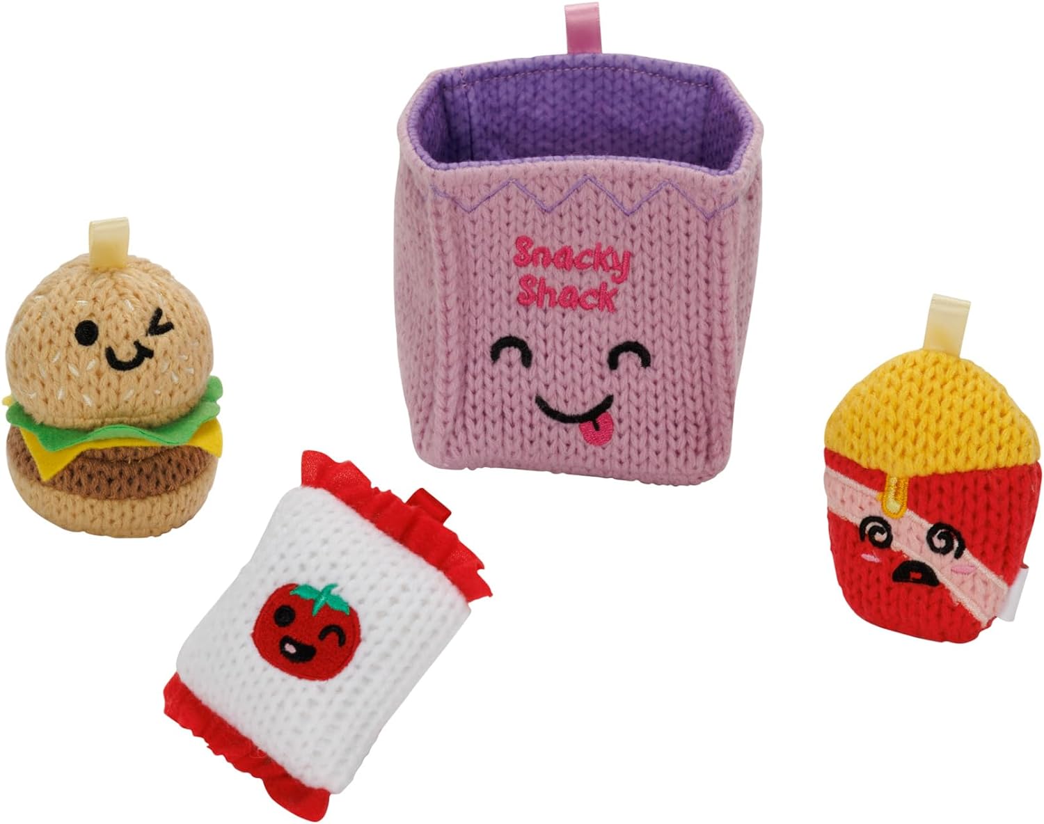 Foto 4 pulgar | Paquete Múltiple De Comida Rápida, Mini Felpa Suave Y Acogedora De Ganchillo, Detalles Adorablemente Lindos, peluche