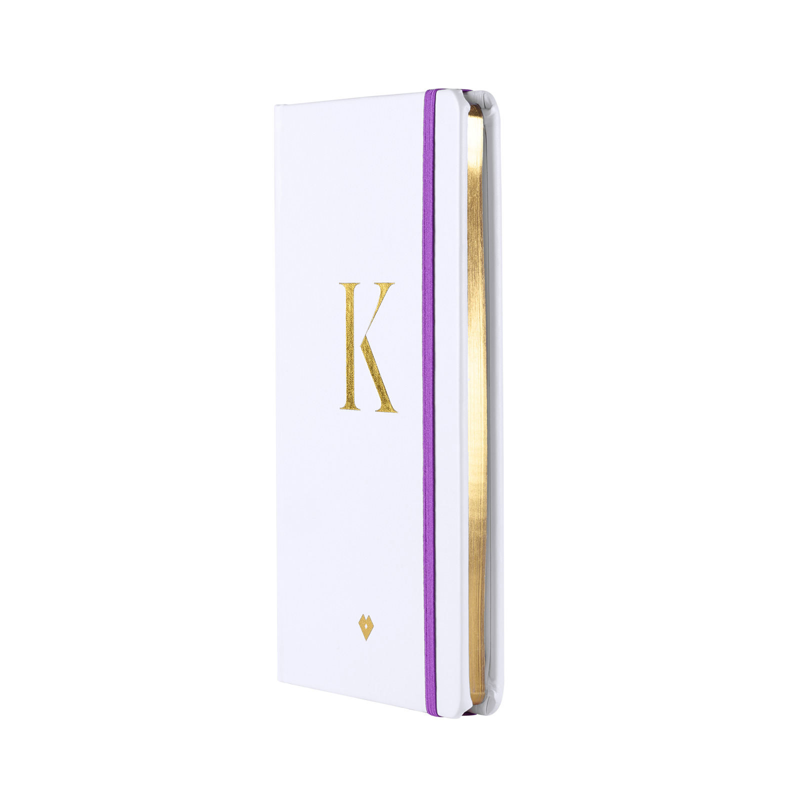 Foto 2 | Libreta de Notas LuckyLy NS01-K color Blanco de Piel Vegana - Letra K