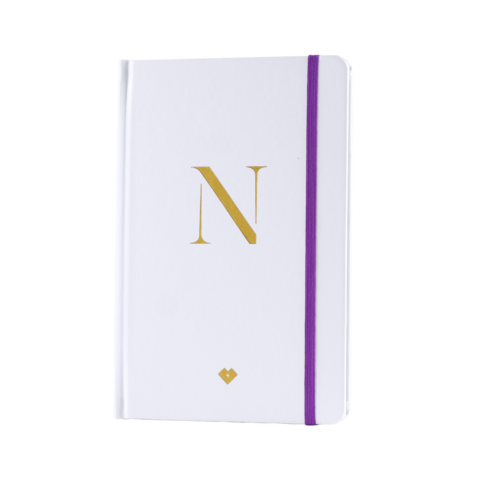 Libreta de Notas LuckyLy NS01-N color Blanco de Piel Vegana - Letra N $339