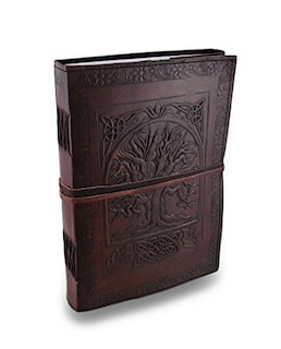 Foto 1 | Venta Internacional- Diario Hecho Mano de Cuero con Relieve Árbol Grande