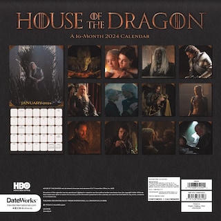 Foto 4 | Calendario De Pared Trends International House Of The Dragon 2024 - Venta Internacional.
