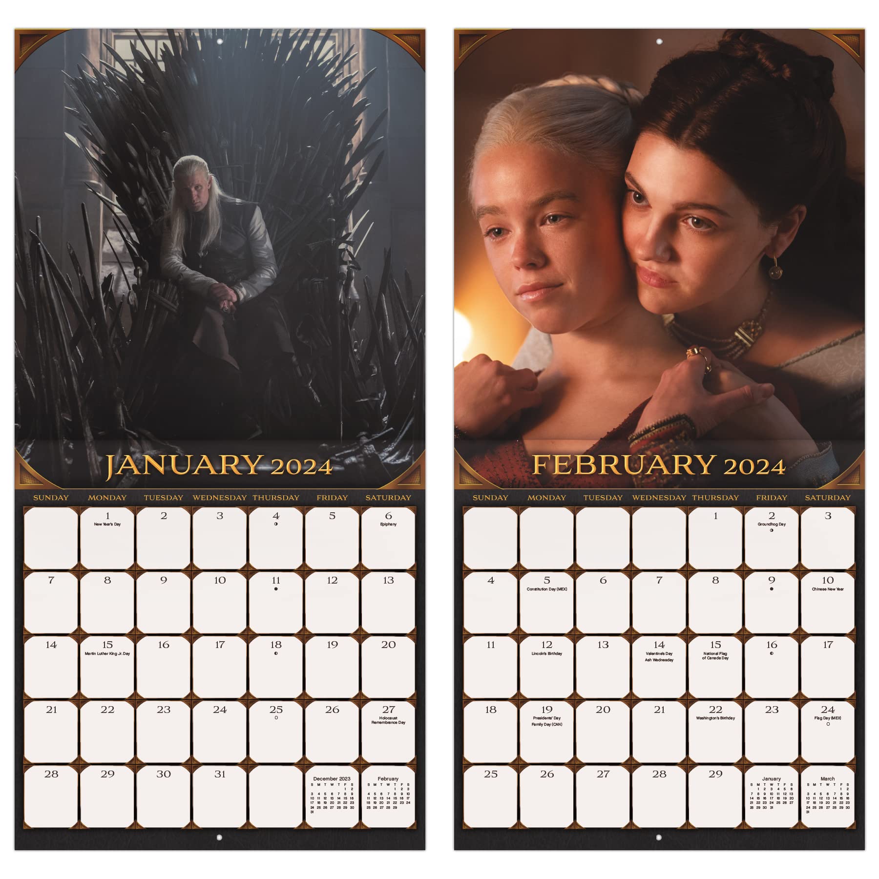 Foto 6 | Calendario De Pared Trends International House Of The Dragon 2024 - Venta Internacional.