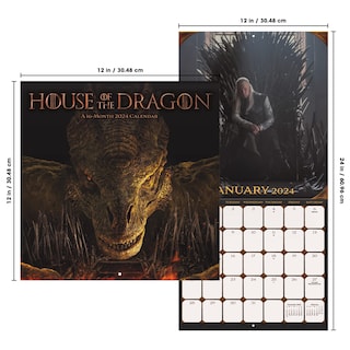 Foto 7 | Calendario De Pared Trends International House Of The Dragon 2024 - Venta Internacional.