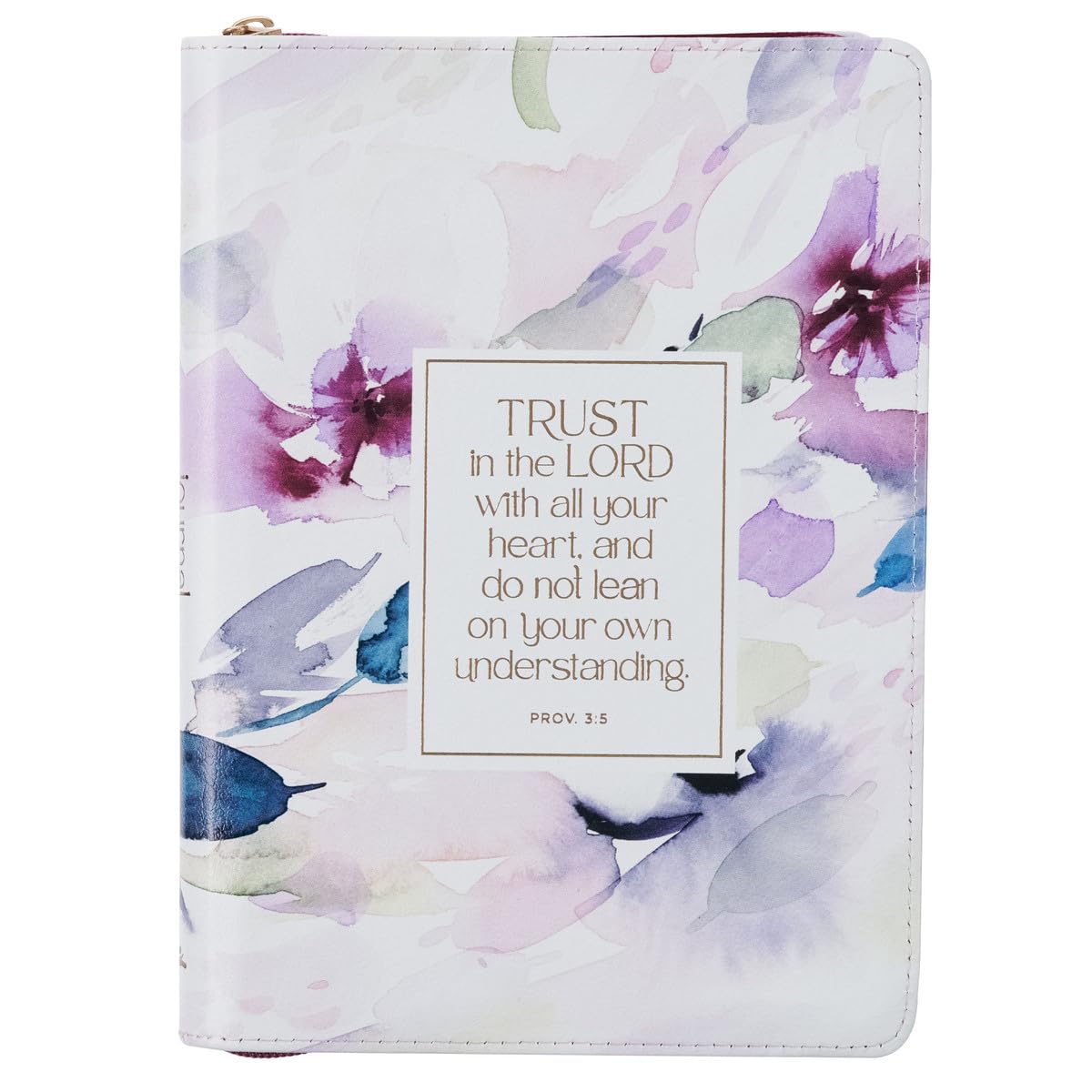 Journal Christian Art Gifts De Cuero Vegano Morado Con Cremallera - Venta Internacional.