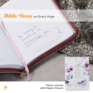 Foto 2 | Journal Christian Art Gifts De Cuero Vegano Morado Con Cremallera - Venta Internacional.