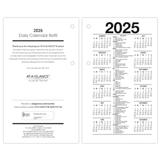 Foto 2 | Recarga De Calendario De Escritorio At-a-glance 2025 Para Uso Diario, 9 X 15 Cm, Hojas Sueltas - Venta Internacional.