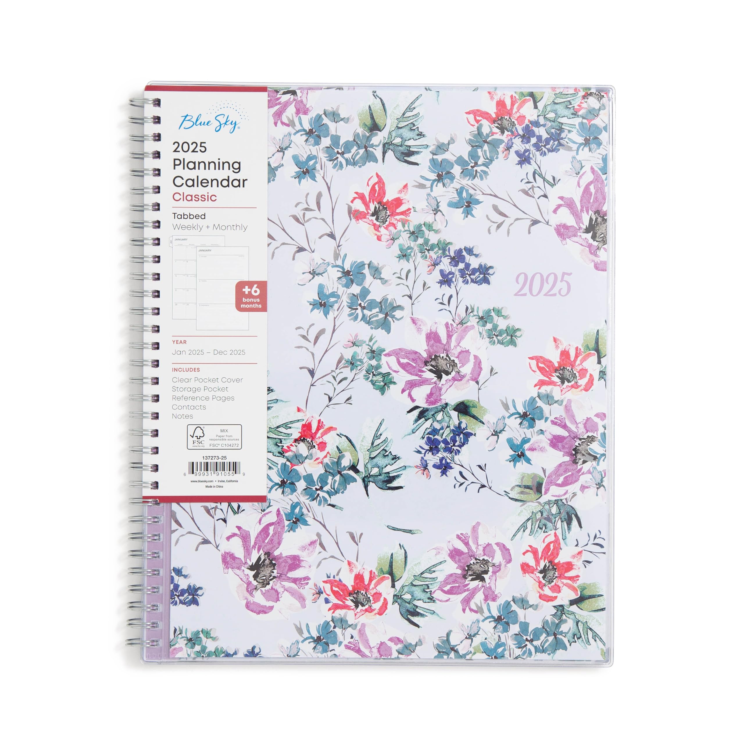 Foto 1 | Planificador Blue Sky 2025 Semanal Mensual Laila 21,6 X 27,9 Cm - Venta Internacional.