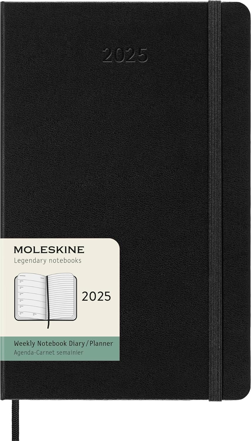 Agenda Moleskine Classic 2025 Semanal Negra - Venta Internacional