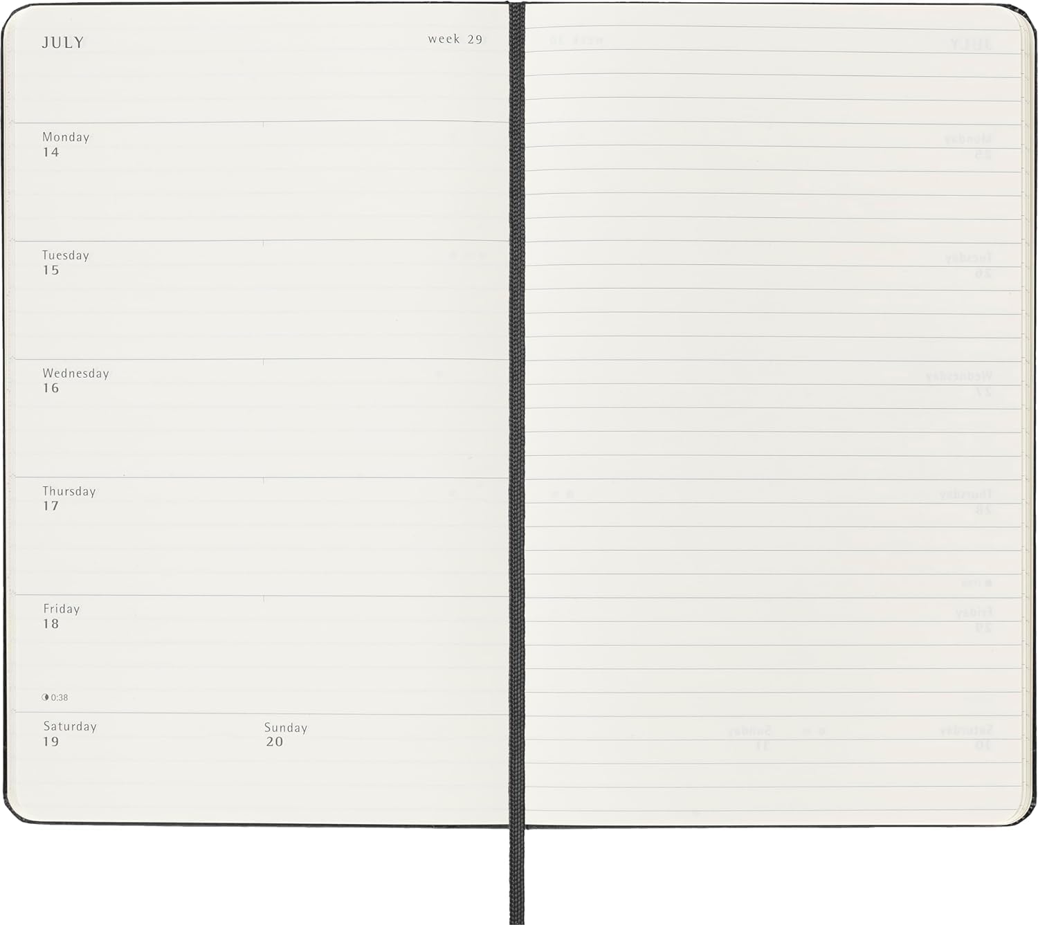 Foto 5 pulgar | Agenda Moleskine Classic 2025 Semanal Negra - Venta Internacional