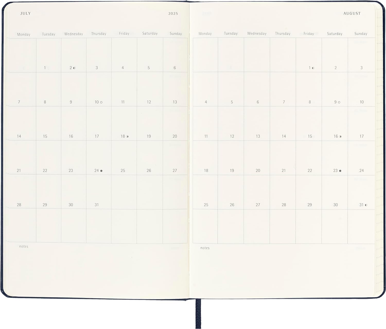 Foto 6 pulgar | Agenda Moleskine Classic 2025 Semanal Negra - Venta Internacional