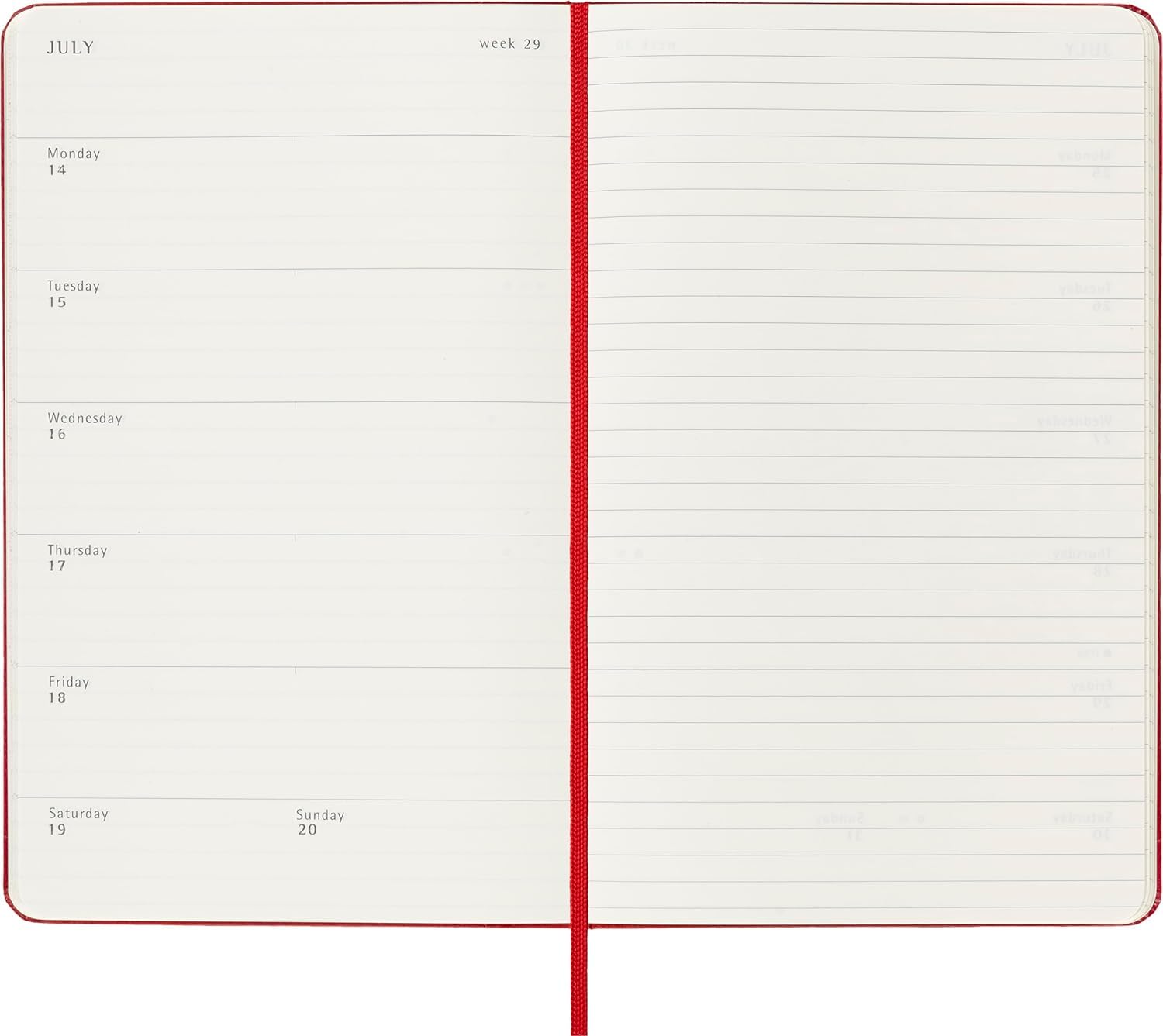 Foto 5 pulgar | Agenda 2025 Moleskine Roja-Venta Internacional