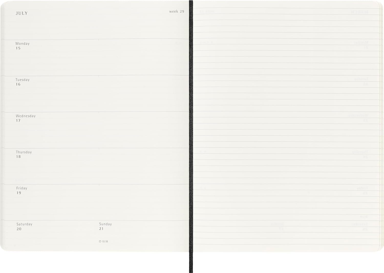 Foto 4 | Agenda 2025 Moleskine Negra-Venta Internacional