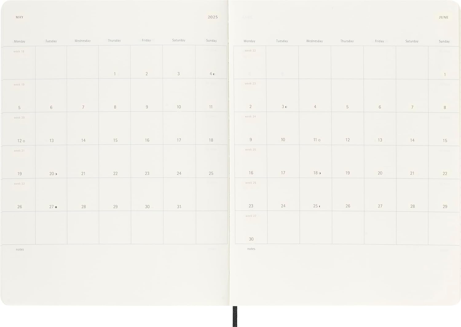 Foto 5 | Agenda 2025 Moleskine Negra-Venta Internacional