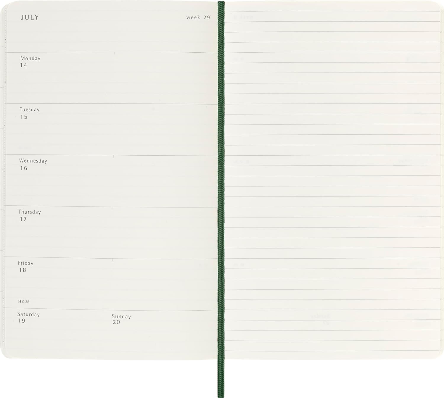 Foto 5 pulgar | Agenda 2025 Moleskine Verde-Venta Internacional