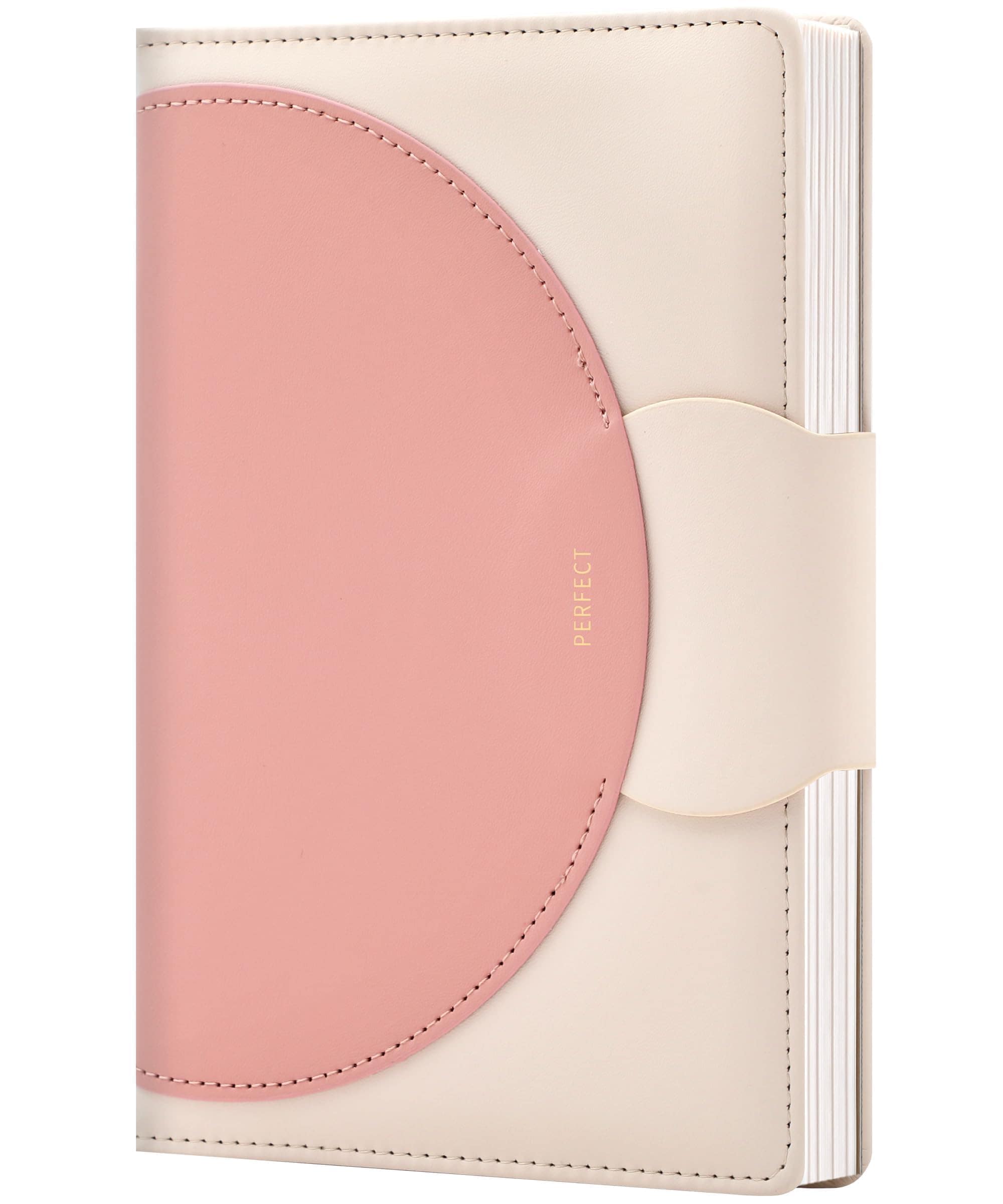Journal Cagie - Cuero Forrado Para Mujer (100 G/m², 15 X 21 Cm), Color Rosa - Venta Internacional. $804