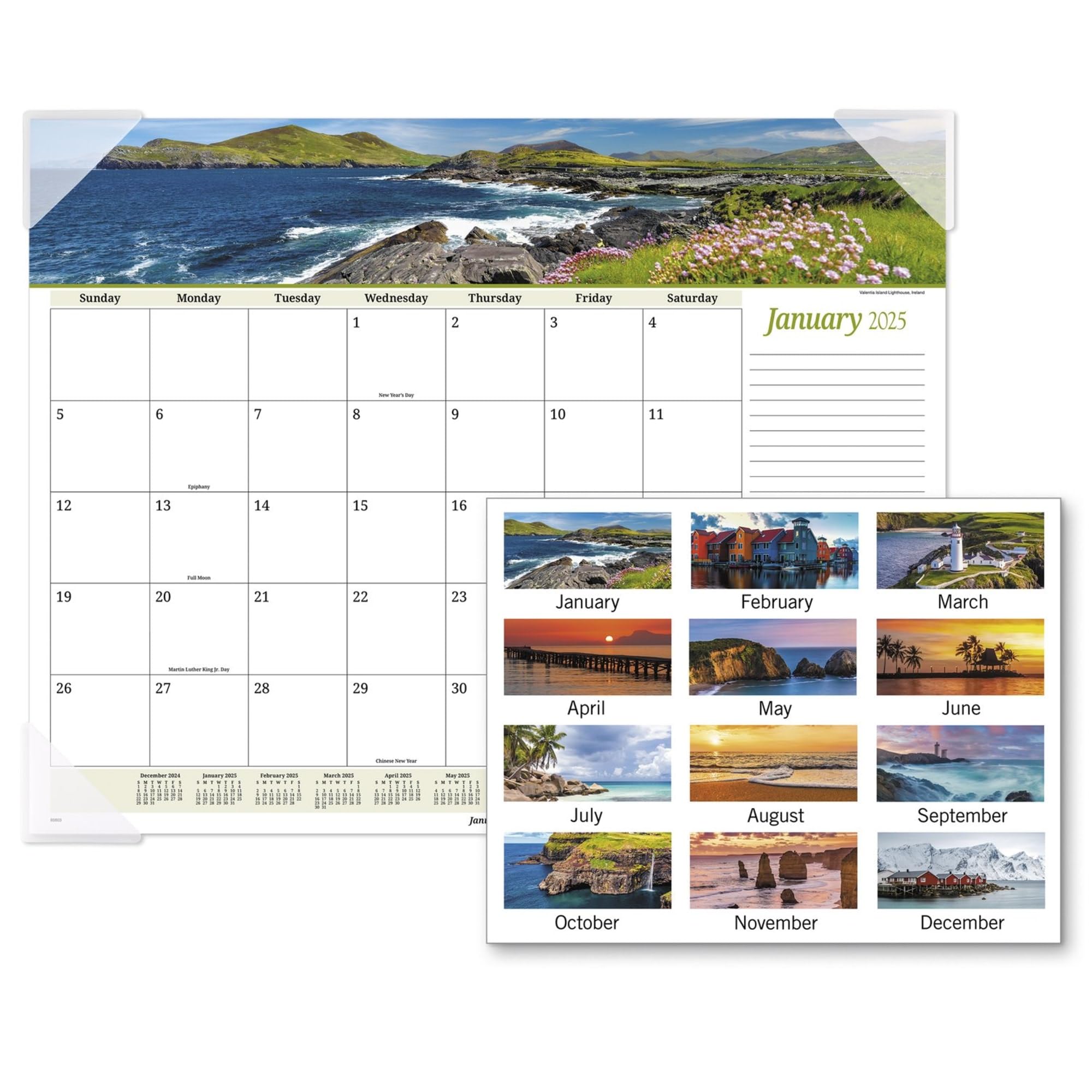 Foto 2 pulgar | Calendario De Escritorio De Un Vistazo Panoramic Seascape 2025 - Venta Internacional.