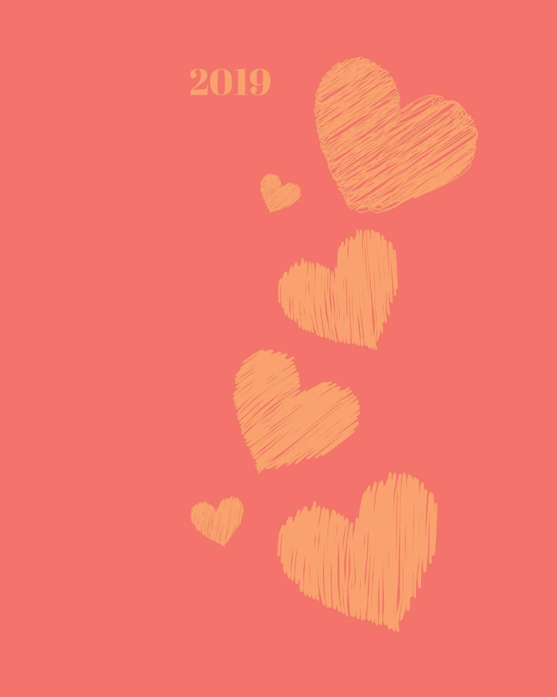 Foto 2 pulgar | Year Planner Heart 2019, El Color Coral Vivo Del Año - Venta Internacional.