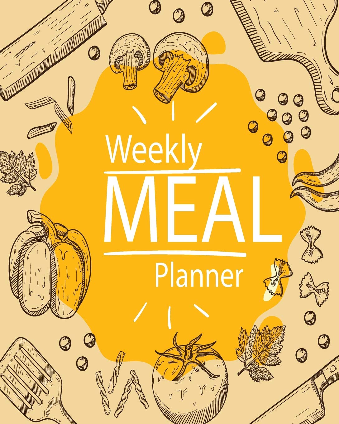 Planificador De Comidas Semanal Genérica Para 52 Semanas Con Lista De Compras 104 Peniques - Venta Internacional.