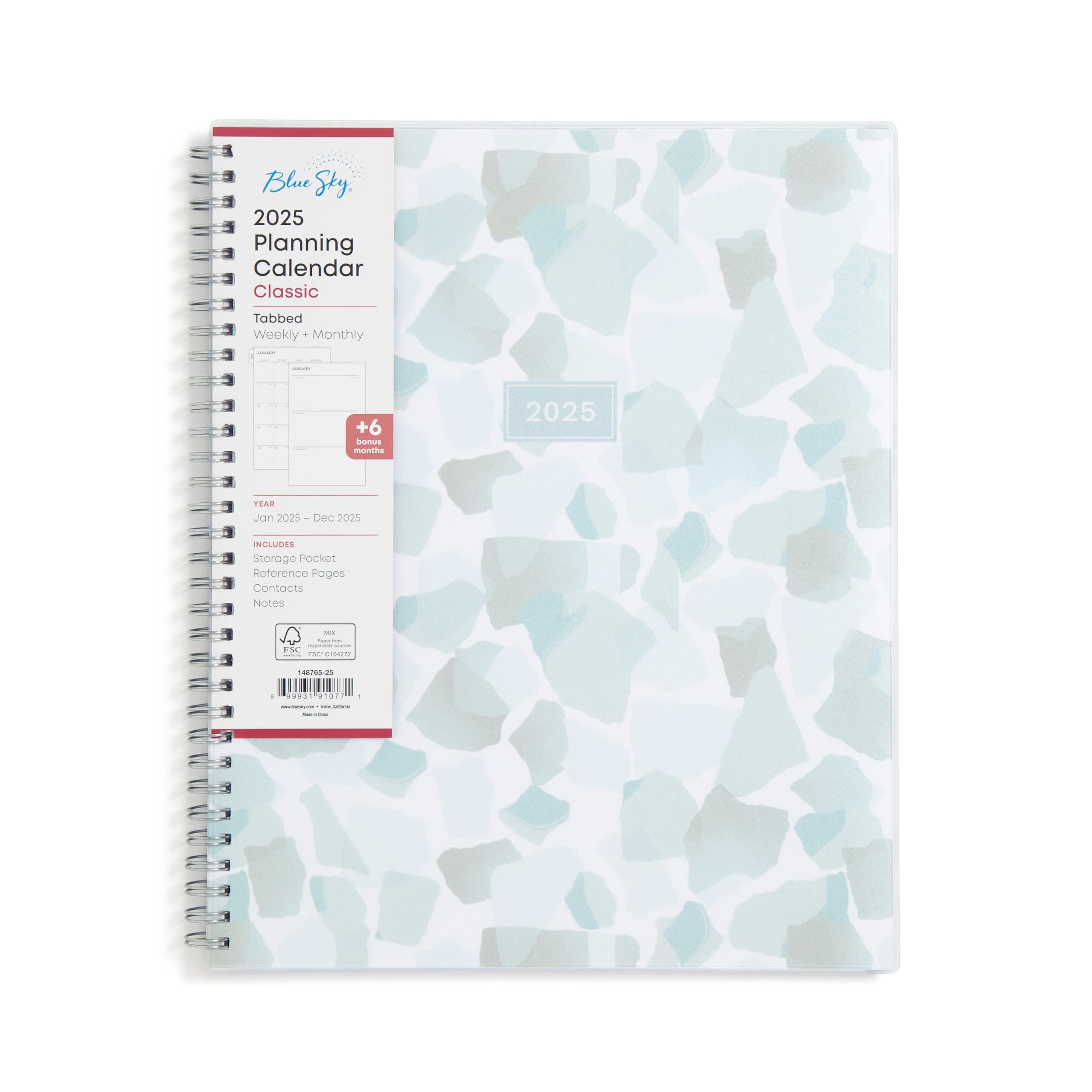 Planificador Blue Sky 2025 Semanal Y Mensual De 21,59 X 27,94 Cm - Venta Internacional. $814