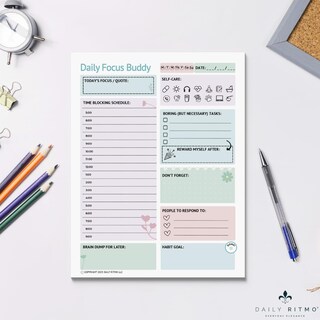 Foto 7 | Bloc De Notas Daily Ritmo Daily Focus Buddy Adhd Para Mujer, 21 X 28 Cm - Venta Internacional.
