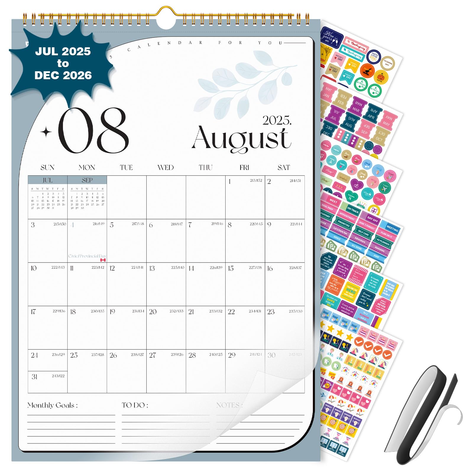 Foto 2 pulgar | Calendario De Pared Eyrozill 2025-2026 30x43 Cm - Venta Internacional.