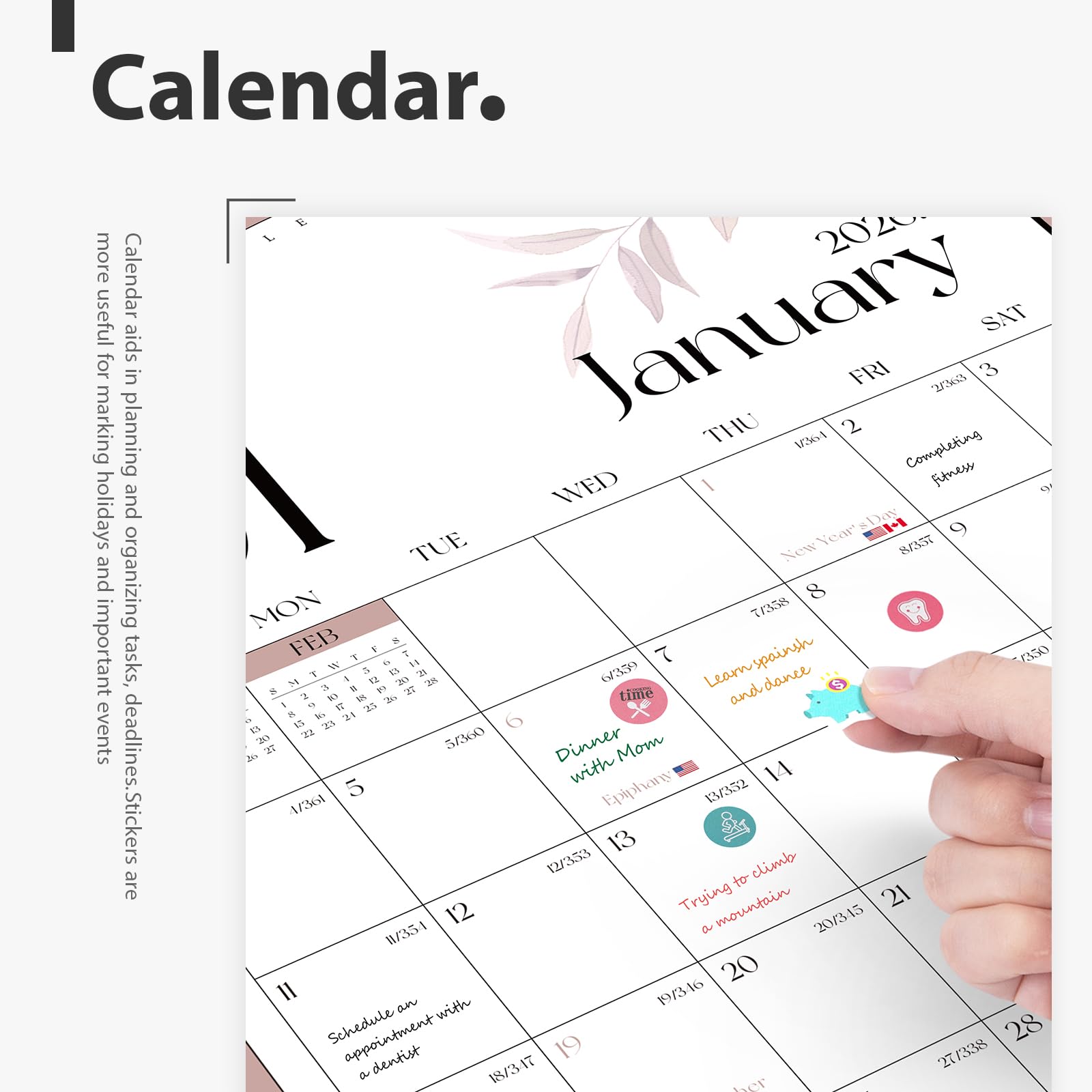 Foto 3 | Calendario De Pared Eyrozill 2025-2026 30x43 Cm - Venta Internacional.