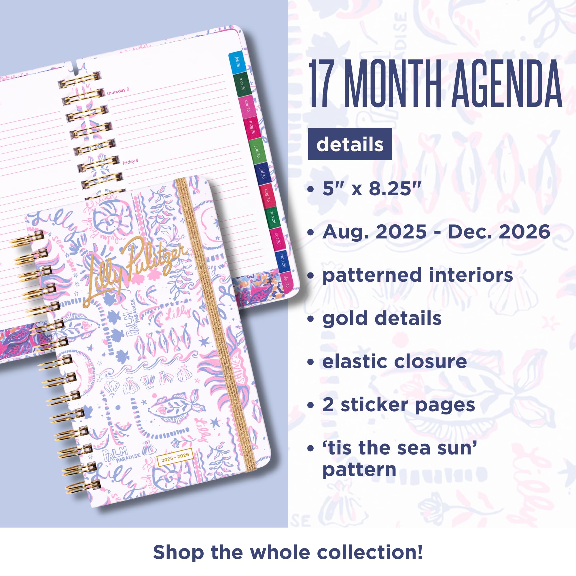 Foto 6 | Planificadora Lilly Pulitzer Medium De Agosto De 2025 A Diciembre De 2026 - Venta Internacional.