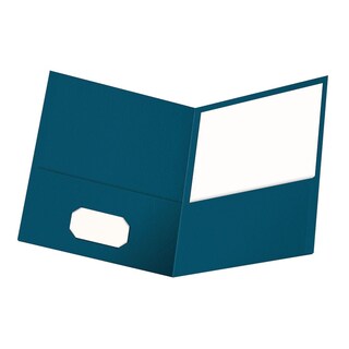 Foto 1 | Carpeta Oxford De Papel Texturizado Con Doble Bolsillo Color Azul Tamaño Carta - Venta Internacional.