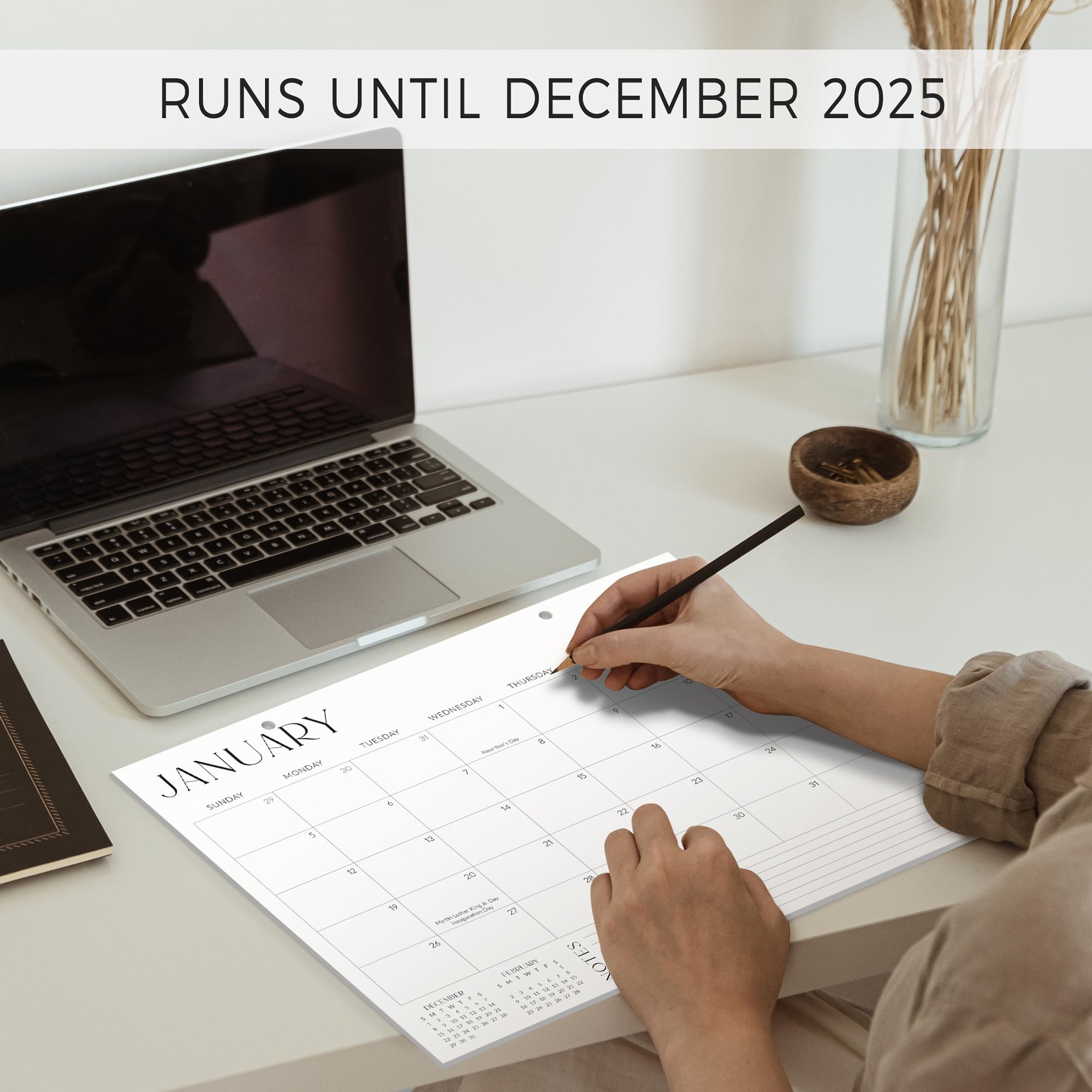Foto 2 | Calendario De Escritorio Zicoto 2024-2025 De Agosto A Diciembre  16 X 12 Pulgadas - Venta Internacional.