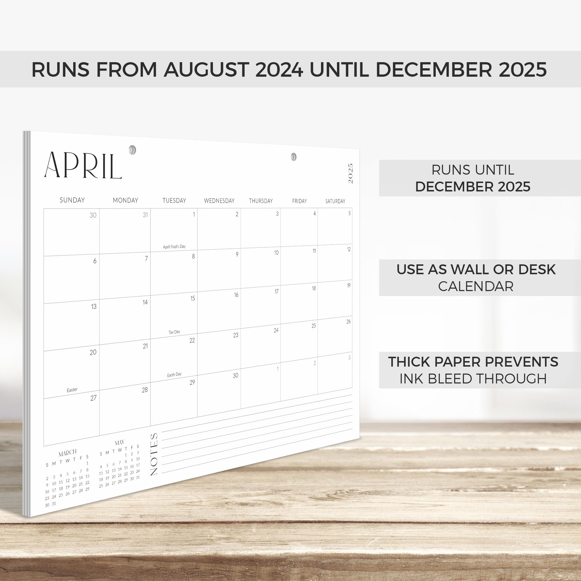 Foto 4 | Calendario De Escritorio Zicoto 2024-2025 De Agosto A Diciembre  16 X 12 Pulgadas - Venta Internacional.